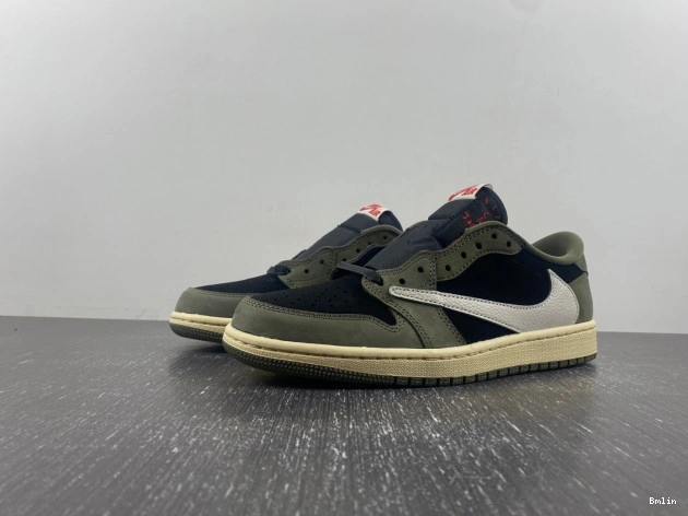 Bmlin 1 TRAVIS OG SP LOW JORDAN AIR SCOTT 'BLACK X OLIVE' DM7866-002 0716